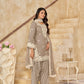 Anaita Beige Premium Thread Embroidered Roman Silk Salwar Suit