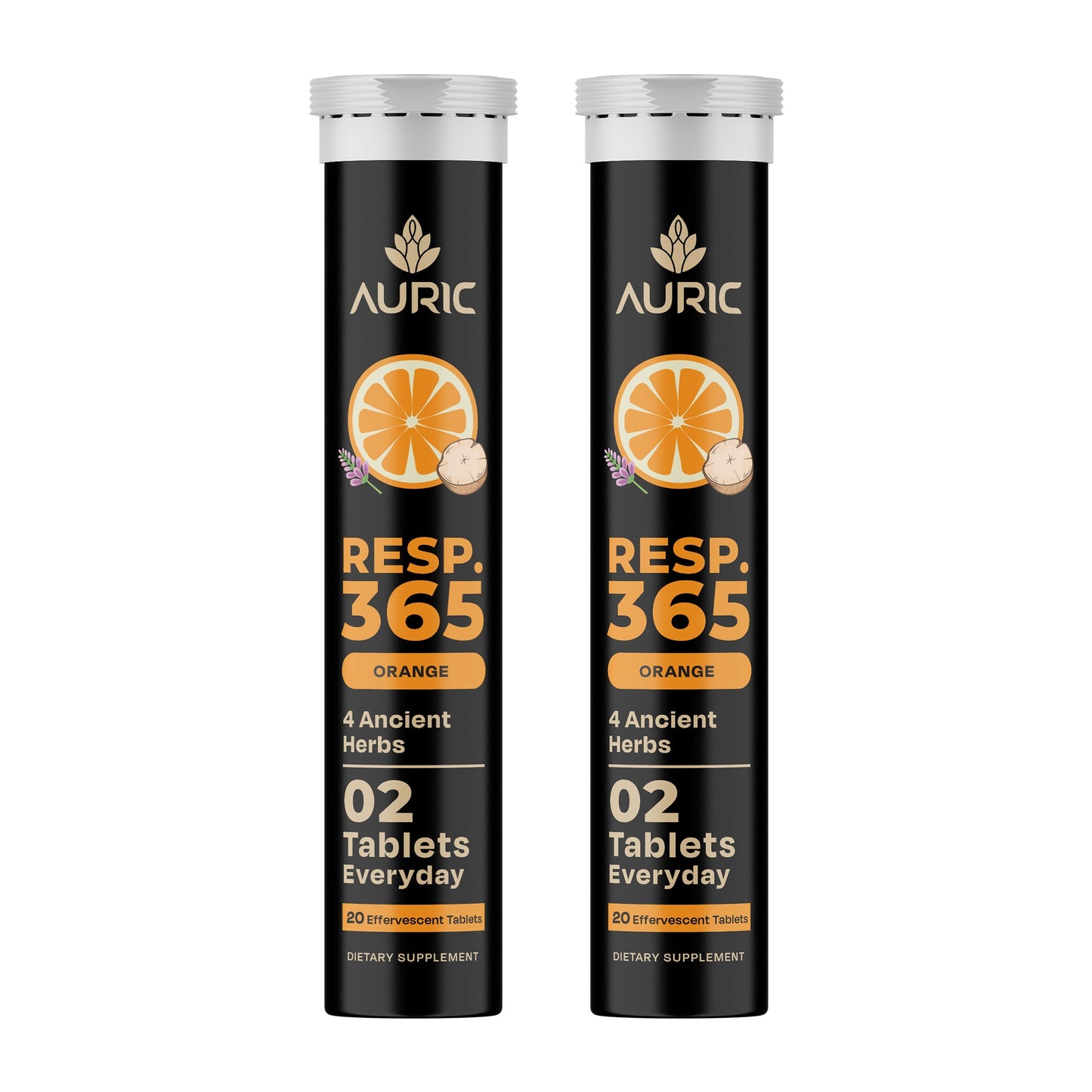 Auric Resp365 Tablets - Orange Flavour