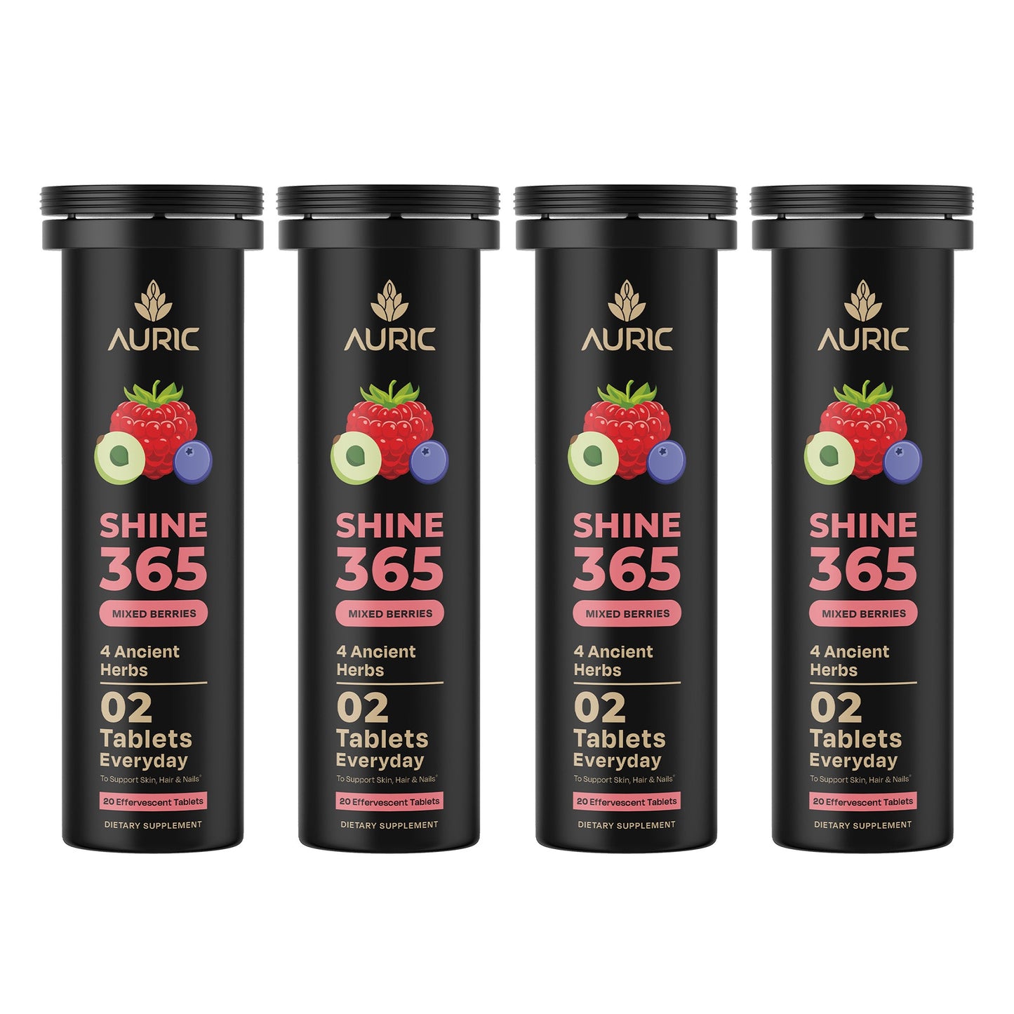 Auric Shine 365 Effervescent Tablets | Mixed Berries Flavour