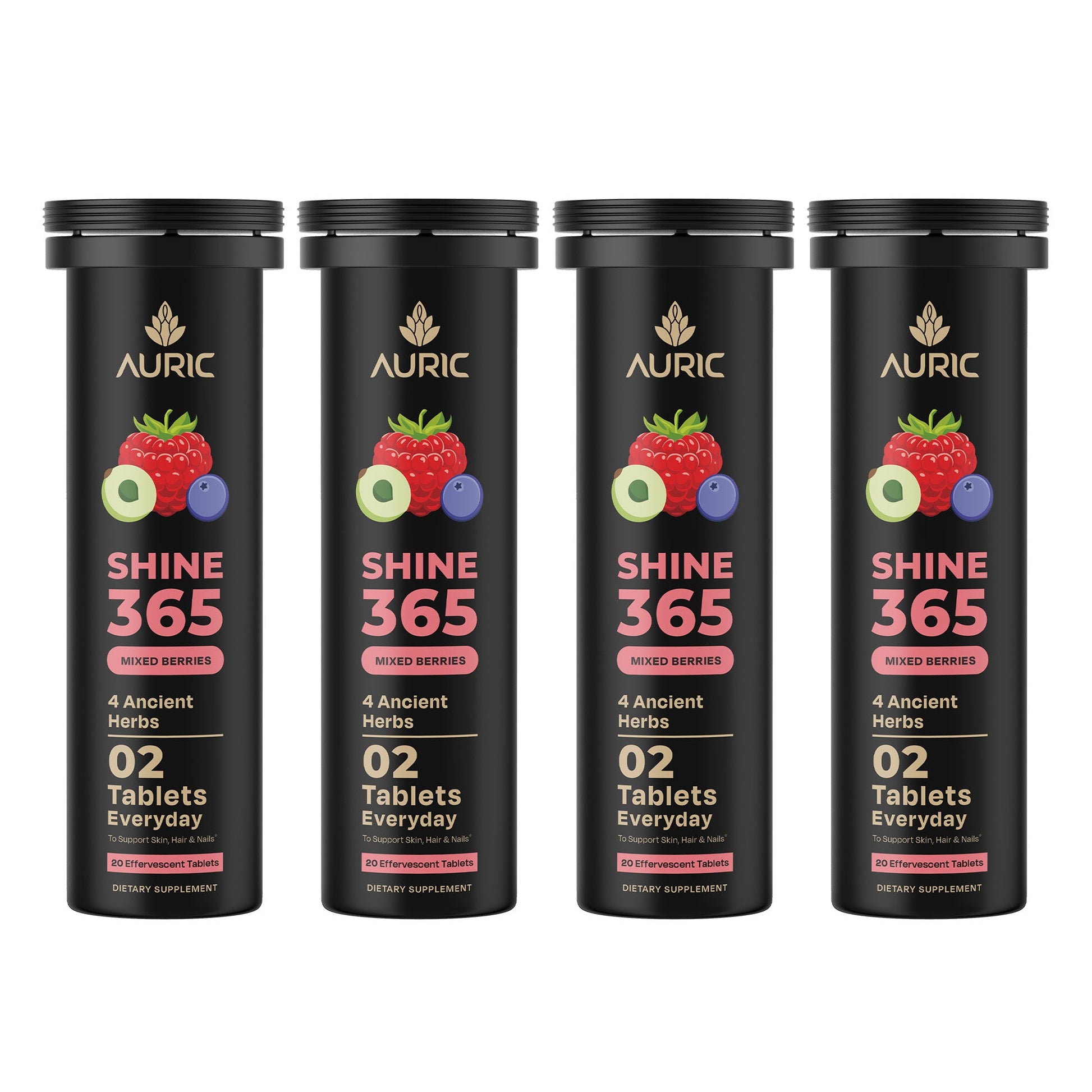 Auric Shine 365 Effervescent Tablets | Mixed Berries Flavour