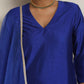 trueBrowns Electric Blue Sharara Dupatta Set | Swadesiicart