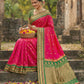 Anaita Coral Silk Woven Saree With Blouse