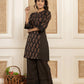 Yufta Cotton Black Co-Ord Set - Swadesiicart