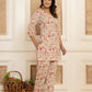 Yufta Cotton Cream Geometric Print Co-Ord Set - Swadesiicart