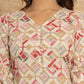 Yufta Cotton Cream Geometric Print Co-Ord Set - Swadesiicart