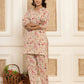 Yufta Cotton Cream Geometric Print Co-Ord Set - Swadesiicart