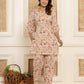 Yufta Cotton Cream Geometric Print Co-Ord Set - Swadesiicart