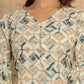 Yufta Cotton Grey Geometric Prin Co-Ord Set - Swadesiicart