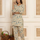 Yufta Cotton Grey Geometric Prin Co-Ord Set - Swadesiicart