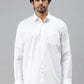 Ramraj Cotton Mens Full Sleeve Formal Poly Cotton White Shirt | Swadesiicart