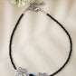 NVR Women's Evil Eye Black Anklets | Swadesiicart