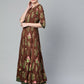 Ahalyaa Women's Traditional wear Kurta - Brown | Swadesiicart