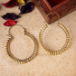NVR Women Golden Full Circular Hoop Earrings - Swadesiicart