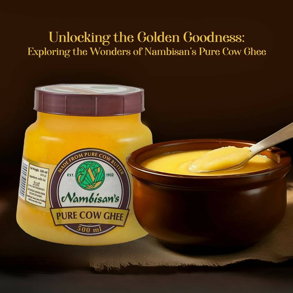 Nambisan'S Pure Cow Ghee | Natural and Organic Ghee | Desi Cow Ghee | Swadesiicart