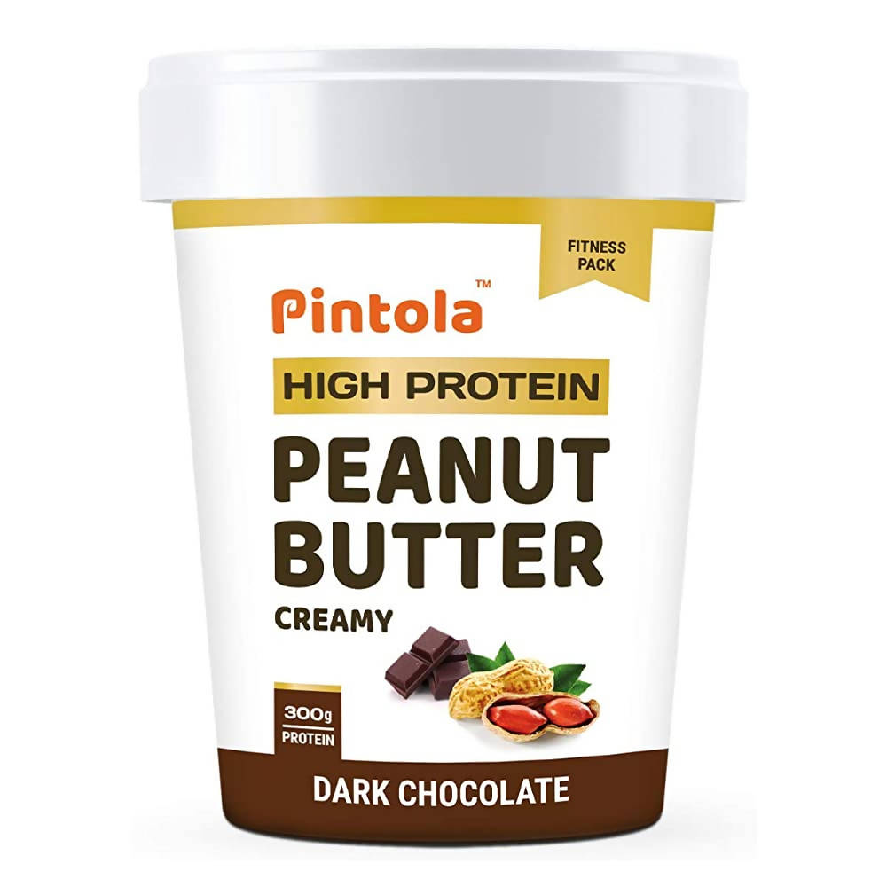 Pintola High Protein Dark Chocolate Creamy Peanut Butter - Swadesiicart