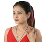 AanyaCentric Gold-Polished Mangalsutra Pendant Earring Set & Silver Plated Anklet