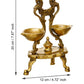 eCraftIndia Gold Toned Parrot Design Brass Handcrafted Diya With Stand | Swadesiicart