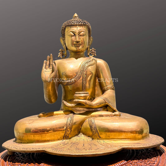 Brass Buddha Statue - Divine India Art