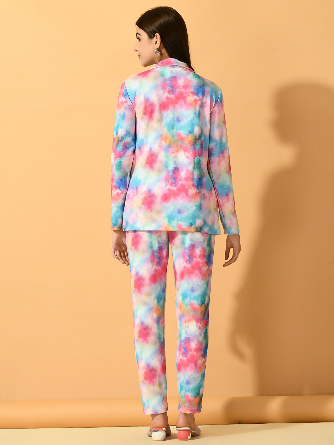 Myshka Women's Multi Printed Coat With Trousers - Swadesiicart