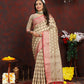 Lorenvalley Fashion Cream Soft Katan Silk Woven Design Rich Zari Weaving Pallu Saree - Swadesiicart