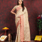 Lorenvalley Fashion Cream Soft Katan Silk Woven Design Rich Zari Weaving Pallu Saree - Swadesiicart