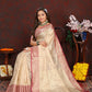 Lorenvalley Fashion Cream Soft Katan Silk Woven Design Zari Weaving Pallu Saree - Swadesiicart