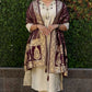 Lorenvalley Fashion Cream Roman Silk Hand Work Kurta Pant with Dupatta - Swadesiicart