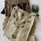 Lorenvalley Fashion Cream Roman Silk Hand Work Kurta Pant with Dupatta - Swadesiicart