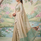 Anaita Cream Tissue Saree With Blouse