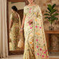 Anaita Cream Linen Woven Work Saree With Blouse