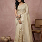 Anaita Cream Cotton Saree With Blouse
