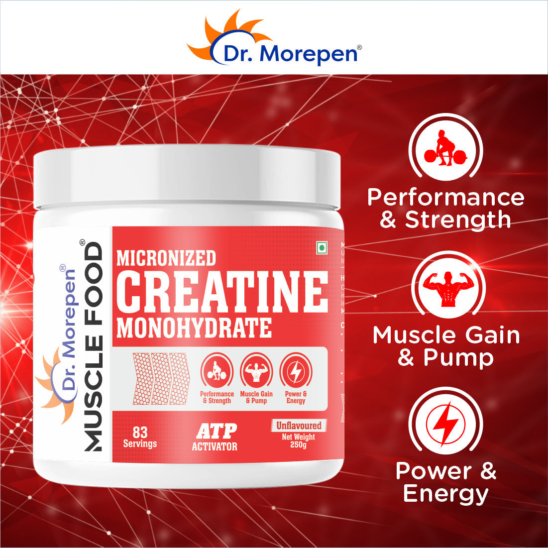 Dr Morpen Creatine Monohydrate Powder | Swadesiicart
