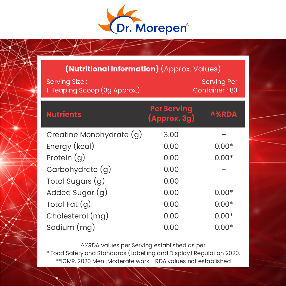 Dr Morpen Creatine Monohydrate Powder | Swadesiicart
