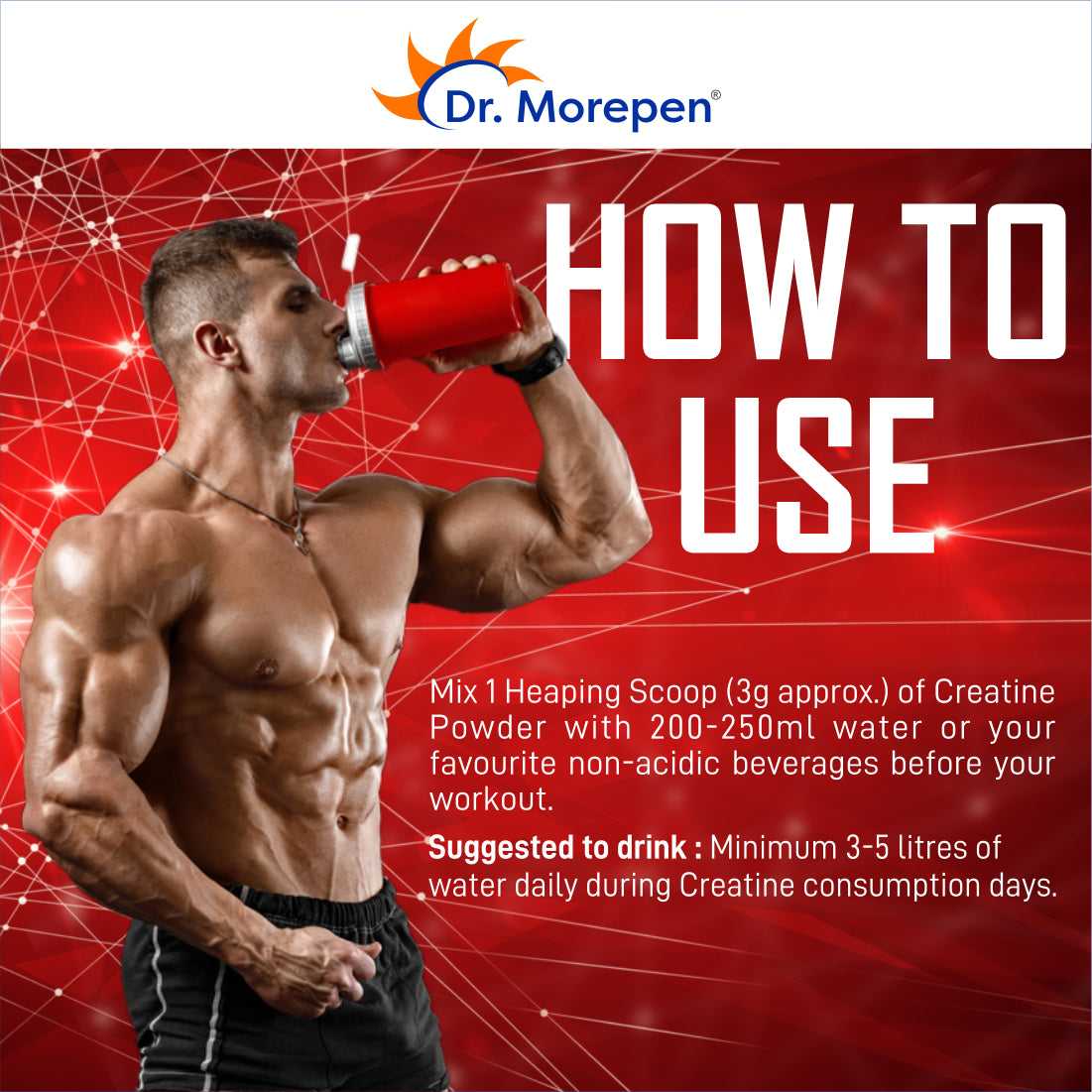 Dr Morpen Creatine Monohydrate Powder | Swadesiicart