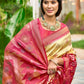 Anaita Cream Soft Silk Saree With Floral Printed Work With Blouse