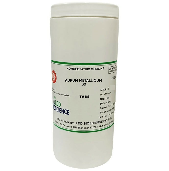 LDD Bioscience Homeopathy Aurum Metallicum 3X Tablets - Swadesiicart
