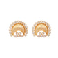 Nuyug 22K Gold Plated Crescent Glow Earrings | Swadesiicart
