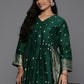 Ahalyaa Women's Traditional wear Kurta Set - Green | Swadesiicart