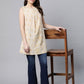 Ahalyaa Women Beige Pure Cotton Floral Printed Tunic | Swadesiicart