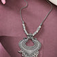 NVR Women's Silver-Toned German Silver Oxidised Pendant with Chain | Swadesiicart