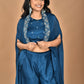 Morchari Women And Hand Embroidery Palazzo Set-Blue - Swadesiicart
