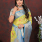 Lorenvalley Fashion Yellow Cotton Woven Design Zari Meenakari Weaving Saree - Swadesiicart