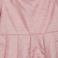 Ahalyaa Pink Poly Silk Gold Print Girl's Kids Dress For Girls | Swadesiicart