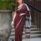 Beatitude Maroon Cotton Handloom Saree