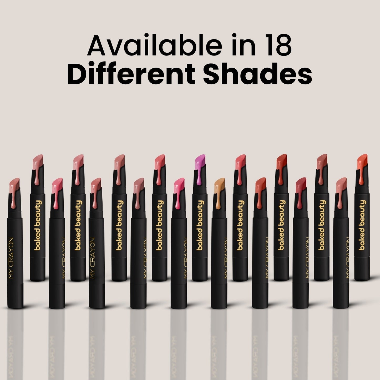 Baked Beauty My Crayon Cutting Chai Matte Lip Cream Lipsticks (Set of 3)