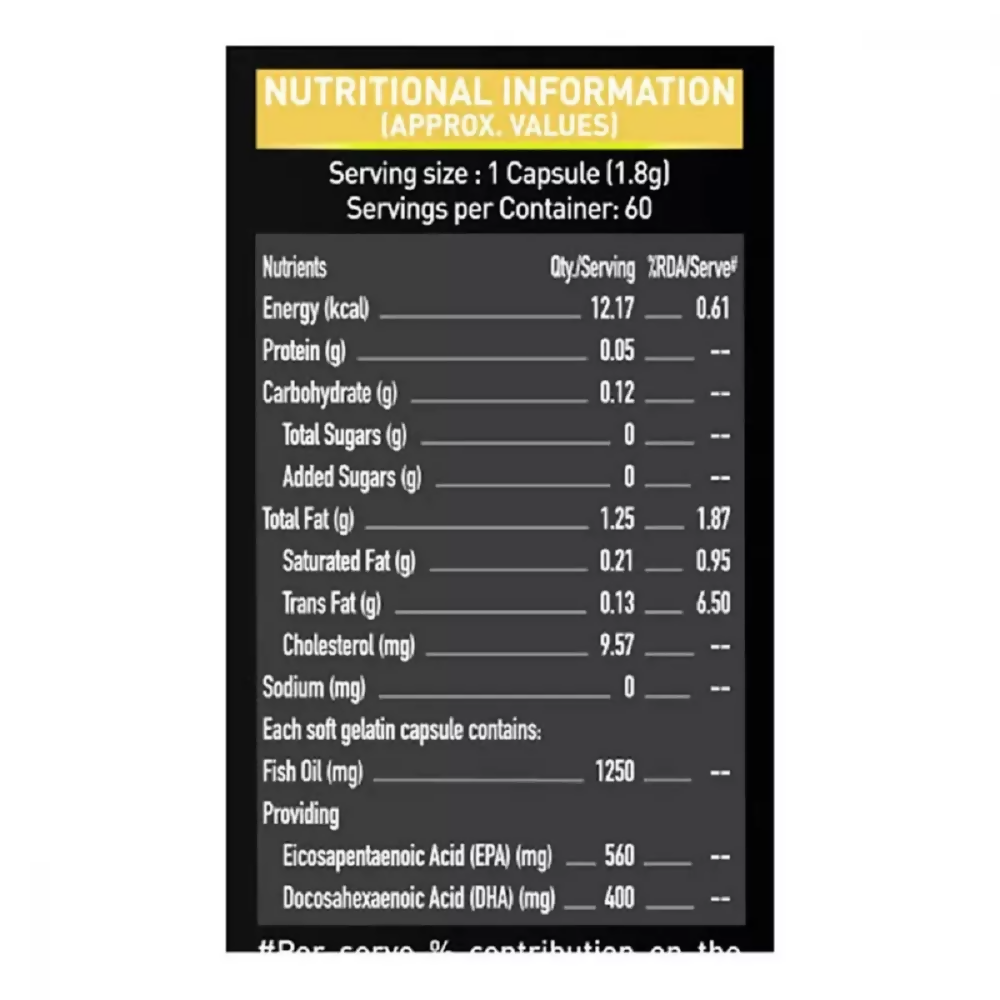 MuscleBlaze Omega 3 Fish Oil Gold Capsules | Swadesiicart