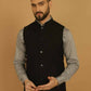 Even Apparels Pure Wool Nehru Jacket - Black | Swadesiicart
