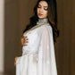 DEIANA'S Beautiful Designer Golden zari Soft Cotton Saree - White - Swadesiicart
