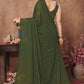 Aafreen Partywear Designer Green Rangoli Silk Fancy Saree