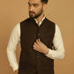 Even Apparels Pure Wool Nehru Jacket - Brown | Swadesiicart